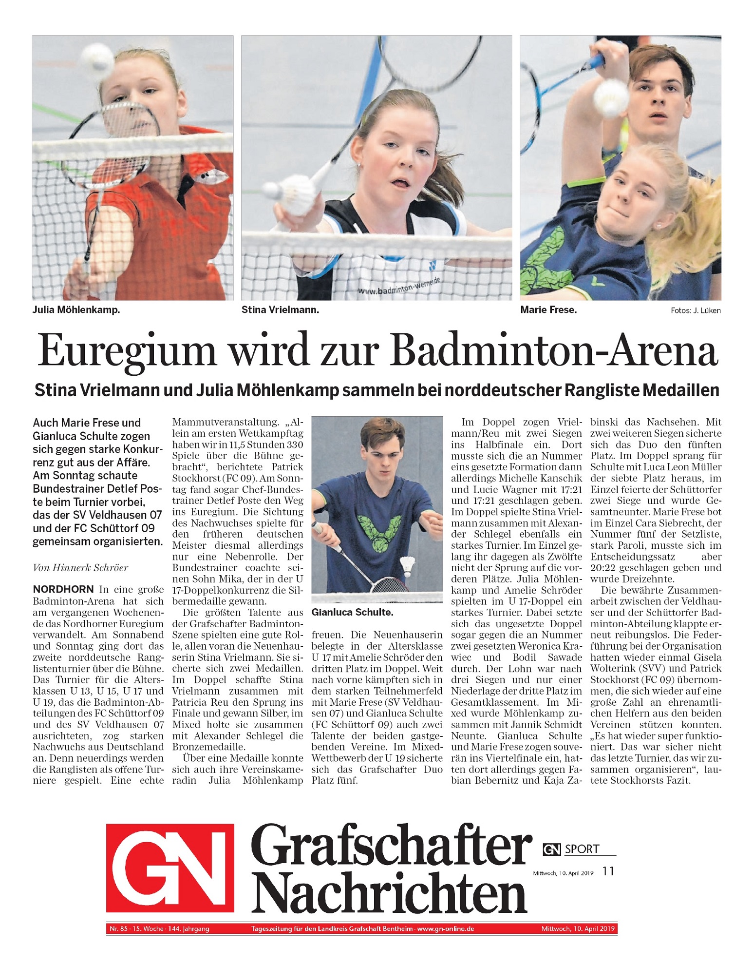 ND Rangliste Euregium GN Auszug 2019